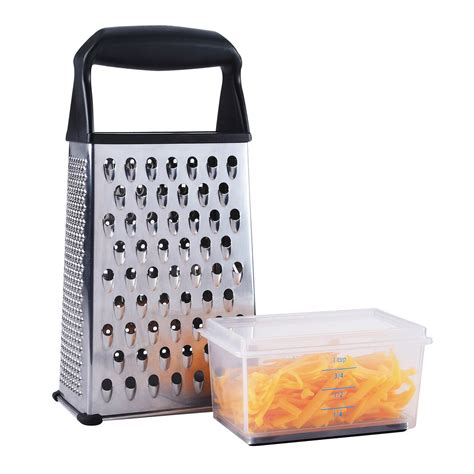 rachael ray stainless steel box grater|4 Sided Stainless Steel Box Grater with Storage Box .